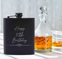 Load image into Gallery viewer, Engraved Birthday Whisky Flask