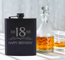 Load image into Gallery viewer, Engraved Birthday Whisky Flask