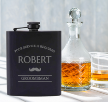 Load image into Gallery viewer, Engraved Groomsmen Whisky Flask