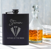 Load image into Gallery viewer, Engraved Groomsmen Whisky Flask