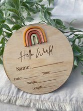 Load image into Gallery viewer, Newborn Announcement Plaque
