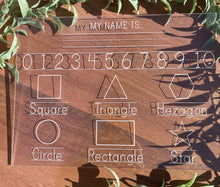 Load image into Gallery viewer, Educational Tracing Board - Shapes & Numbers