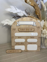 Load image into Gallery viewer, First/Last Day Board - Arch with Blank Name