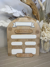 Load image into Gallery viewer, First/Last Day Board - Arch with Blank Name