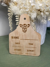Load image into Gallery viewer, Newborn Announcement Plaque