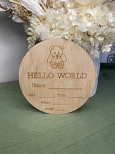 Load image into Gallery viewer, Newborn Announcement Plaque