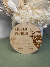 Load image into Gallery viewer, Newborn Announcement Plaque