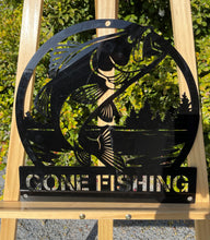 Load image into Gallery viewer, Gone Fishing Sign