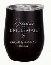 Load image into Gallery viewer, Engraved Bridesmaid Insulated Wine Tumblers