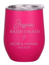 Load image into Gallery viewer, Engraved Bridesmaid Insulated Wine Tumblers