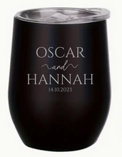 Load image into Gallery viewer, Engraved Wedding Insulated Wine Tumblers