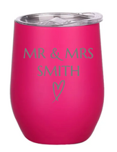 Load image into Gallery viewer, Engraved Wedding Insulated Wine Tumblers