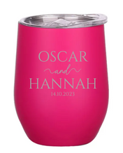 Load image into Gallery viewer, Engraved Wedding Insulated Wine Tumblers