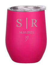 Load image into Gallery viewer, Engraved Wedding Insulated Wine Tumblers