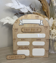 Load image into Gallery viewer, First/Last Day Board - Arch with Blank Name