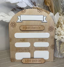 Load image into Gallery viewer, First/Last Day Board - Arch with Blank Name
