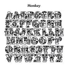 Load image into Gallery viewer, Monkey Themed Letters