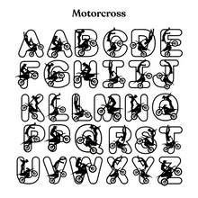 Load image into Gallery viewer, Motorcross Themed Letters