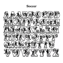 Load image into Gallery viewer, Soccer Themed Letters