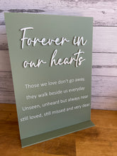 Load image into Gallery viewer, Reception Sign - Forever In Our Hearts