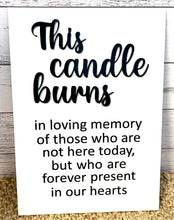 Load image into Gallery viewer, Reception Sign - This Candle Burns