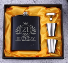 Load image into Gallery viewer, Whisky Flask Birthday Set