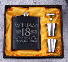 Load image into Gallery viewer, Whisky Flask Birthday Set
