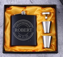Load image into Gallery viewer, Whisky Flask Groomsmen Set
