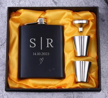 Load image into Gallery viewer, Whisky Flask Wedding Set