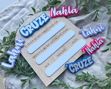 Load image into Gallery viewer, First/Last Day Board - Arch with Interchangeable Name