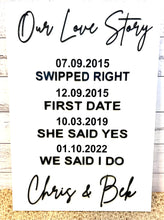 Load image into Gallery viewer, Our Love Story Sign