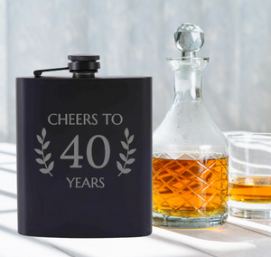 Engraved Birthday Whisky Flask