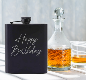 Engraved Birthday Whisky Flask