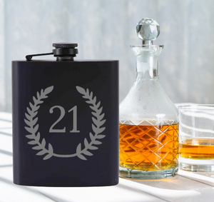 Engraved Birthday Whisky Flask