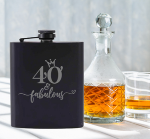 Engraved Birthday Whisky Flask