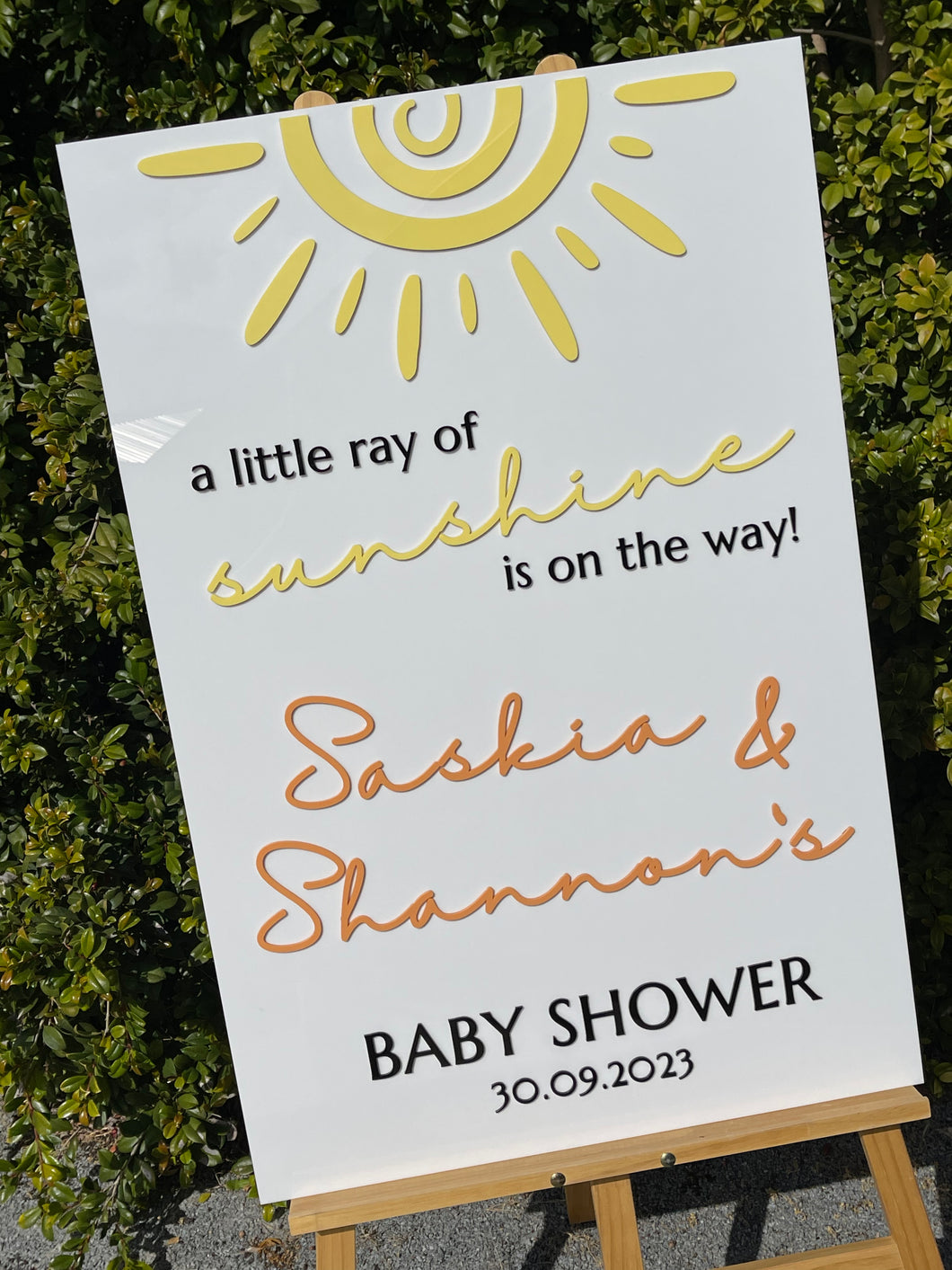 Baby Shower Sign - Sunshine