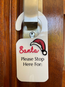 ‘Santa Stop Here’ Door Hanger