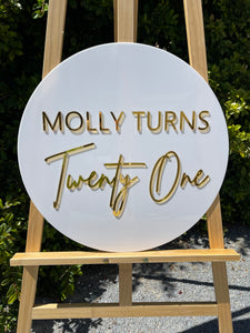 Birthday Party Sign - Molly