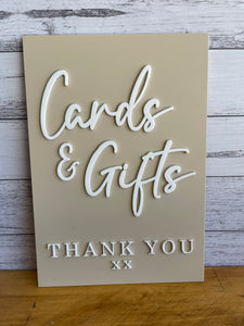 Reception Sign - Cards & Gifts
