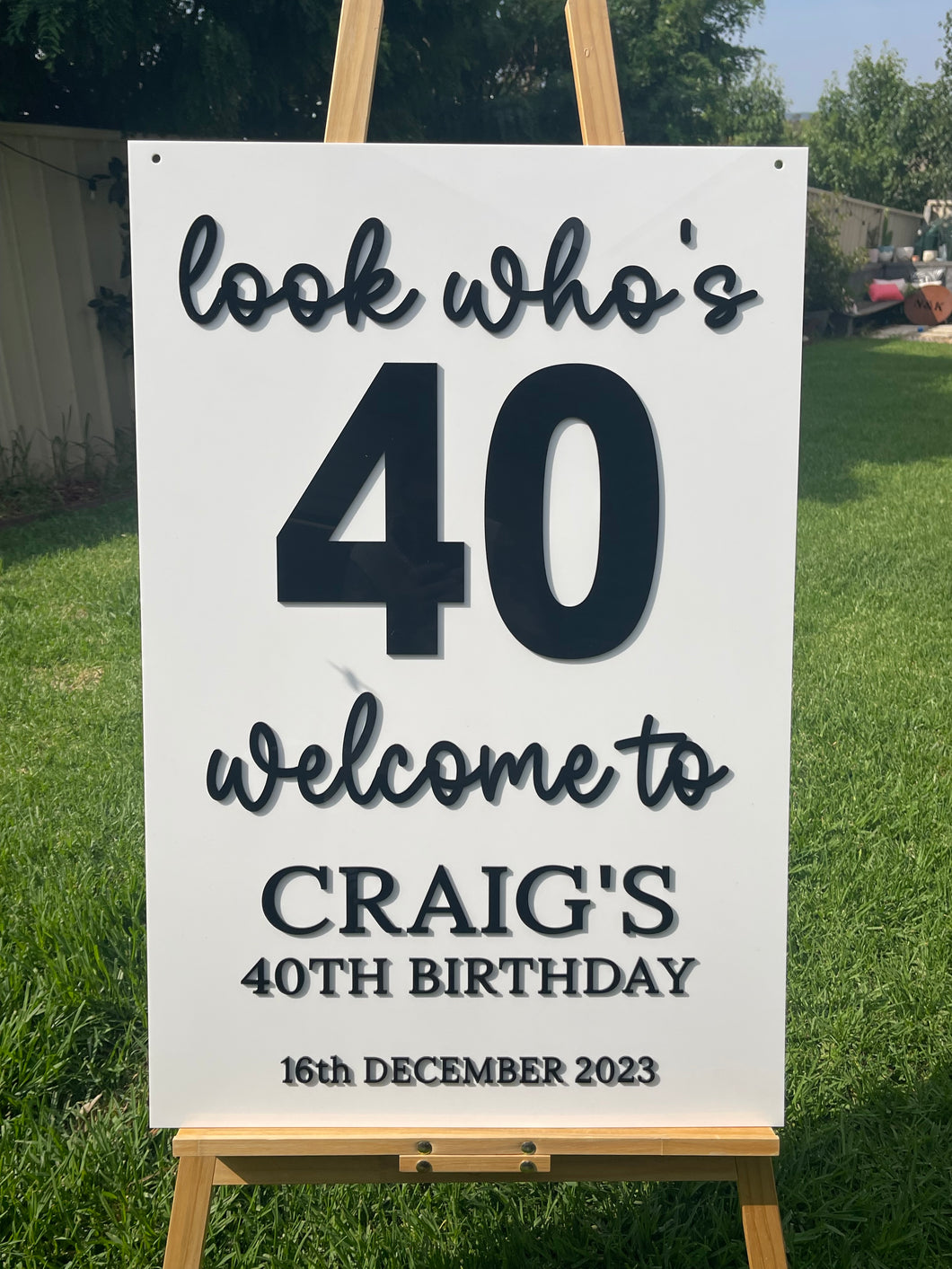 Birthday Party Sign - Look Who's