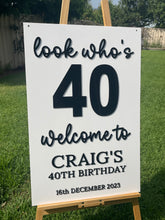 Load image into Gallery viewer, Birthday Party Sign - Look Who&#39;s
