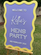 Load image into Gallery viewer, Hen&#39;s Party Sign - Kellie&#39;s Hen&#39;s Party
