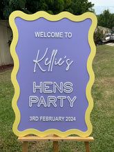 Load image into Gallery viewer, Hen&#39;s Party Sign - Kellie&#39;s Hen&#39;s Party
