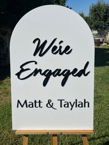 Engagement Party Sign - We're Engaged