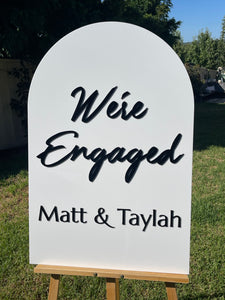 Engagement Party Sign - We're Engaged