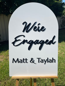 Engagement Party Sign - We're Engaged