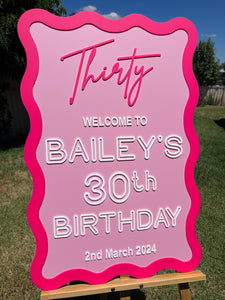 Birthday Party Sign - Thirty