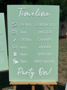 Wedding Day Timeline - Party On