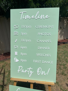 Wedding Day Timeline - Party On