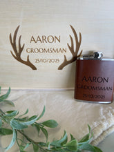 Load image into Gallery viewer, Groomsmen Proposal Box &amp; Flask Set
